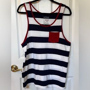 Urban Pipeline Men’s M Tank Top Striped red whit & blue USA. UNISEX